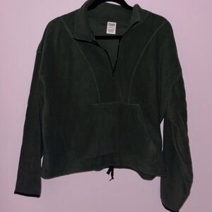 Dark green PINK quarter zip